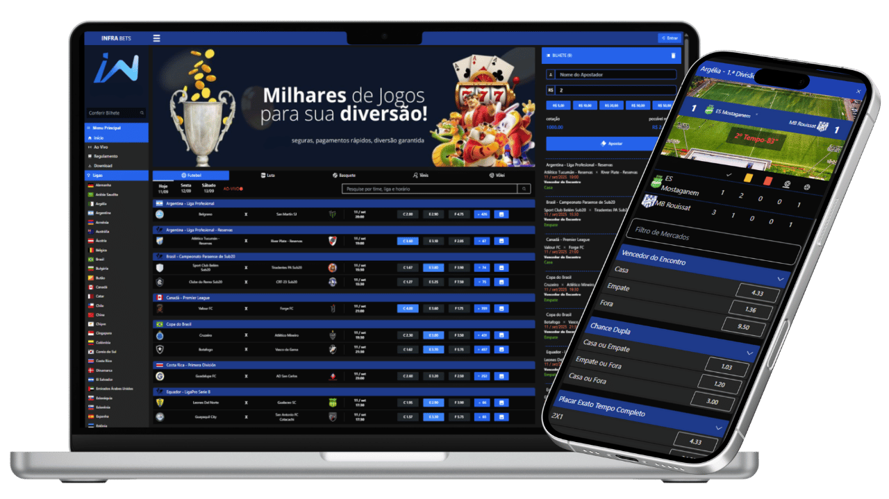Telas da plataforma infra - Interface desktop e mobile personalizada